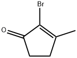 2-溴-3-甲基-2-环戊烯-1-酮, 80963-36-6, 结构式
