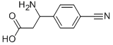 3-氨基-3-(4-氰基苯基)丙酸, 80971-95-5, 结构式