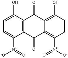 1,8-ジヒドロキシ-4,5-ジニトロアントラキノン 化学構造式
