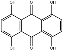 1,4,5,8-テトラヒドロキシアントラセン-9,10-ジオン 化学構造式