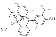 4,4′-[(3H-2,1-ベンゾオキサチオール1,1-ジオキシド)-3-イリデン]ビス(5-メチル-2-イソプロピルフェノール)・ナトリウム 化学構造式