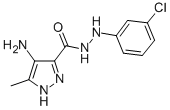 4-Amino-5-methyl-1H-pyrazole-3-carboxylic acid 2-(3-chlorophenyl)hydra zide Structure