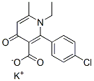 potassium 2-(4-chlorophenyl)-1-ethyl-6-methyl-4-oxo-pyridine-3-carboxy late 结构式