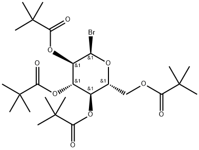 2,3,4,6-O-四特戊酰基-ALPHA-D-溴代吡喃葡萄糖, 81058-27-7, 结构式