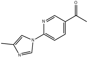 Ethanone, 1-[6-(4-methyl-1H-imidazol-1-yl)-3-pyridinyl]- (9CI) Struktur