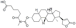 5-[[(3S,5R,8R,9S,10S,13R,17S)-14-hydroxy-10,13-dimethyl-17-(5-oxo-2H-f uran-3-yl)-1,2,3,4,5,6,7,8,9,11,12,15,16,17-tetradecahydrocyclopenta[a ]phenanthren-3-yl]oxycarbonylmethylcarbamoyl]pentanoic acid 结构式