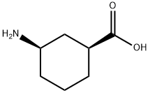 Cyclohexanecarboxylic acid, 3-amino-, (1S-cis)- (9CI) Structure