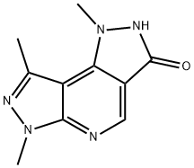 1,6,8-TRIMETHYL-1,2,3,6-TETRAHYDRODIPYRAZOLO[3,4-B:3,4-D]PYRIDIN-3-ONE Struktur