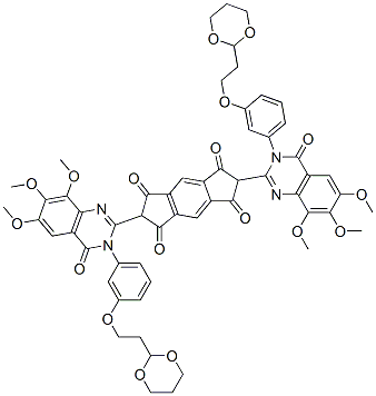 s-Indacene-1,3,5,7(2H,6H)-tetrone,  2,6-bis[3-[3-[2-(1,3-dioxan-2-yl)ethoxy]phenyl]-3,4-dihydro-6,7,8-trimethoxy-4-oxo-2-quinazolinyl]-  (9CI) Structure