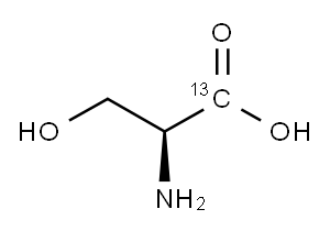 L-丝氨酸-1-13C 结构式