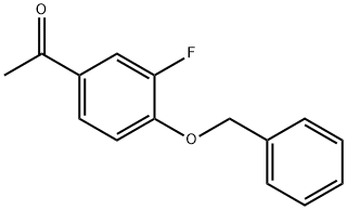 1-[4-(ベンジルオキシ)-3-フルオロフェニル]-1-エタノン 化学構造式