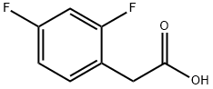 2,4-ジフルオロフェニル酢酸 化学構造式