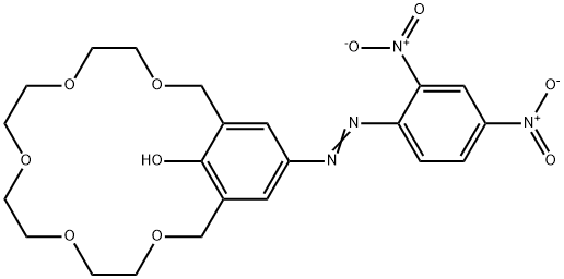 18-クラウン-5[4-(2,4-ジニトロフェニルアゾ)フェノール] 化学構造式