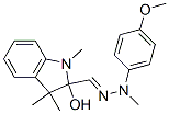 2,3-ジヒドロ-2-ヒドロキシ-1,3,3-トリメチル-1H-インドール-2-カルボアルデヒド(4-メトキシフェニル)メチルヒドラゾン 化学構造式