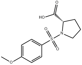 1-[(4-METHOXYPHENYL)SULFONYL]PYRROLIDINE-2-CARBOXYLIC ACID 结构式