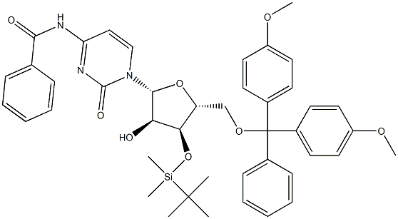 N4-Benzyl-3'-O-t-butyldiMethylsilyl-5'-O-(4,4'-diMethoxytrityl)cytidine Structure