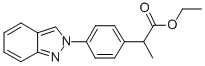 2-(p-(2H-Indazol-2-yl)phenyl)propionic acid ethyl ester Struktur