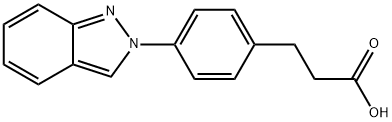 3-(p-(2H-Indazol-2-yl)phenyl)propionic acid Struktur