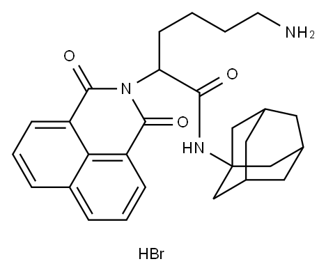 1H-Benz(de)isoquinoline-2(3H)-acetamide, alpha-(4-aminobutyl)-1,3-diox o-N-tricyclo(3.3.1.1(3,7))dec-1-yl-, monohydrobromide Structure