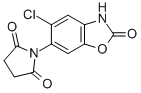 1-(5-Chloro-2,3-dihydro-2-oxo-6-benzoxazolyl)-2,5-pyrrolidinedione Struktur
