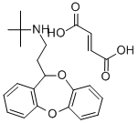 (+-)-N-t-Butyl-11H-dibenzo(b,e)(1,4)dioxepin-11-ethanamine fumarate Structure