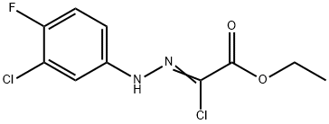 ETHYL 2-CHLORO-2-[2-(3-CHLORO-4-FLUOROPHENYL)-HYDRAZONO]ACETATE Struktur