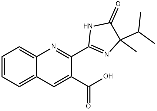 2-(5-イソプロピル-5-メチル-4-オキソ-2-イミダゾリン-2-イル)-3-キノリンカルボン酸 化学構造式