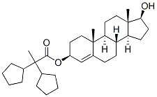 androst-4-ene-3 beta,17 beta-diol dicyclopentylpropionate 结构式