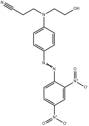 3-[[4-[(2,4-ジニトロフェニル)アゾ]フェニル](2-ヒドロキシエチル)アミノ]プロパンニトリル 化学構造式