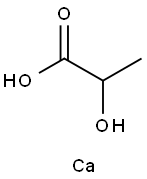 ビス(2-ヒドロキシプロパン酸)カルシウム 化学構造式