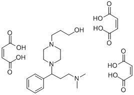 1-Piperazinepropanol, 4-(3-(dimethylamino)-1-phenylpropyl)-, (Z)-2-but enedioate (1:3) 结构式