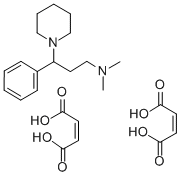 1-Piperidinepropanamine, N,N-dimethyl-gamma-phenyl-, (Z)-2-butenedioat e (1:2) 结构式