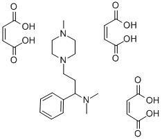 1-Piperazinepropanamine, alpha-phenyl-N,N,4-trimethyl-, (Z)-2-butenedi oate (1:3) 结构式