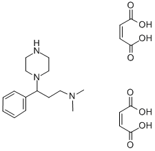 1-(3-Dimethylamino-1-phenylpropyl)piperazine dimaleate 结构式