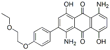 1,5-ジアミノ-2-[4-(2-エトキシエトキシ)フェニル]-4,8-ジヒドロキシ-9,10-アントラセンジオン 化学構造式