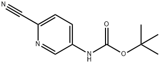 2-(BOC-氨基)-5-氰基吡啶 结构式