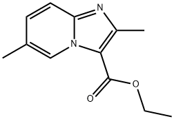 2,6-ジメチルイミダゾ[1,2-A]ピリジン-3-カルボン酸エチル 化学構造式