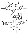 (CYCLOPENTADIENYL)(PENTAMETHYLCYCLOPENTADIENYL)ZIRCONIUM DICHLORIDE 结构式