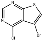 5-ブロモ-4-クロロチエノ[2,3-D]ピリミジン 化学構造式