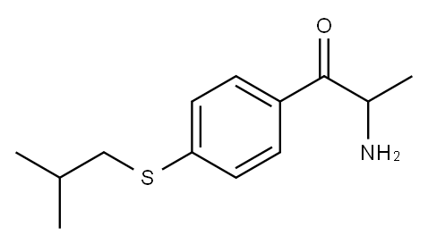 1-Propanone,  2-amino-1-[4-[(2-methylpropyl)thio]phenyl]- Structure