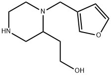 2-(1-FURAN-3-YLMETHYL-PIPERAZIN-2-YL)-ETHANOL Structure