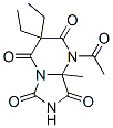 5-acetyl-3,3-diethyl-6-methyl-1,5,8-triazabicyclo[4.3.0]nonane-2,4,7,9 -tetrone Structure