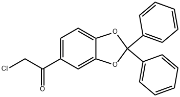 1-(2,2-Diphenyl-1,3-benzodioxol-5-yl)-2-chloroethanone, 81590-38-7, 结构式