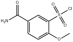 5-carbaMoyl-2-Methoxybenzene-1-sulfonyl chloride 结构式