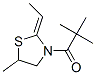 Thiazolidine, 3-(2,2-dimethyl-1-oxopropyl)-2-ethylidene-5-methyl- (9CI) Structure