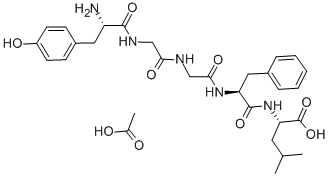 亮氨酸脑啡肽乙酸酯水合物 结构式