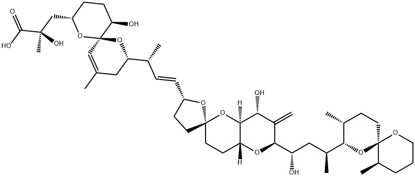 (35R)-9,45-セコ-10-デメルカプト-9,10-ジデヒドロ-35-メチルアカンチホリシン 化学構造式