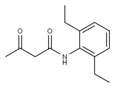 N-(2,6-diethylphenyl)-3-oxobutyramide Struktur