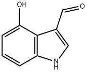 4-ヒドロキシ-1H-インドール-3-カルブアルデヒド 化学構造式