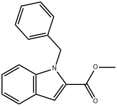 1-苄基-1H-吲哚-2-羧酸甲酯 结构式